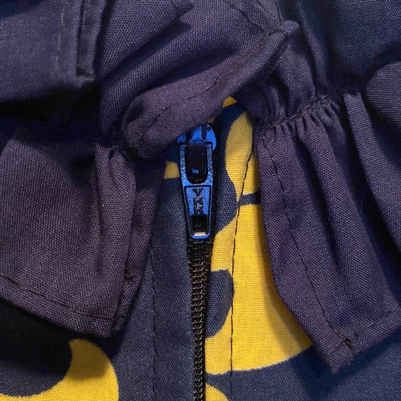 Vintage Navy Blue and Yellow Traditional  Hawaiian Dress - Picture 6 of 7